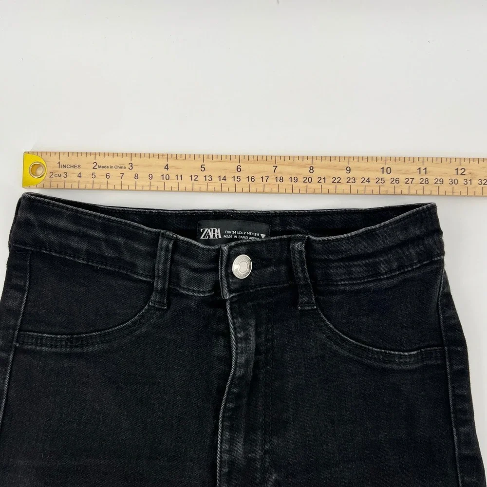 Zara Black High‎ Rise Skinny Jeans Womens Size 2 / EUR 34